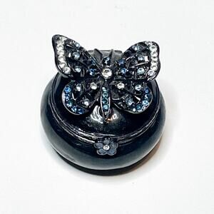 Jay Strongwater Butterfly Swarovski Crystal & Enamel Trinket Box